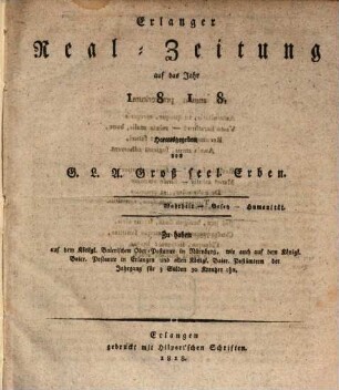 Erlanger Real-Zeitung. 1818