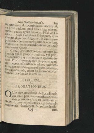 Titul. XVI. De Probationibus.