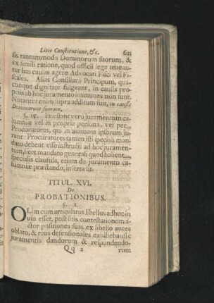 Titul. XVI. De Probationibus.