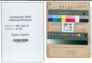 Entnazifizierung Friedrich Epple , geb. 23.12.1892 (Prokurist)