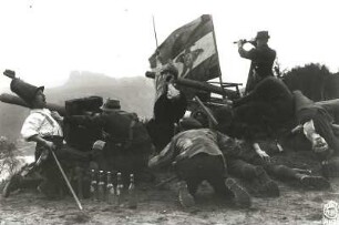 Bergsteigerkabarett "Die Tschechen kommen". Sächsische Schweiz, Ebenheit östlich Krippen