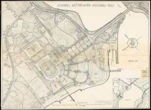Sport- und Erholungsheim Schinkelwettbewerb 1933: Lageplan 1:1000