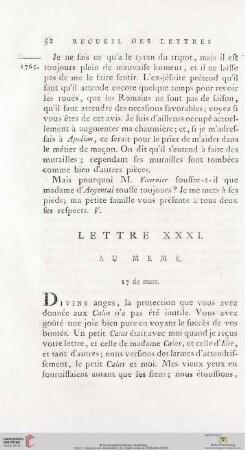 (Lettre XXXI - XL)