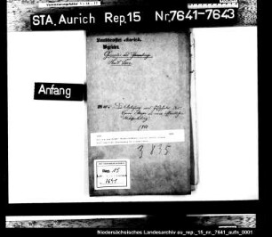 Der von dem Krämer Heinrich Meyer in Leer hinter seinem Haus angelegte Zugangsweg zu seinem Laden