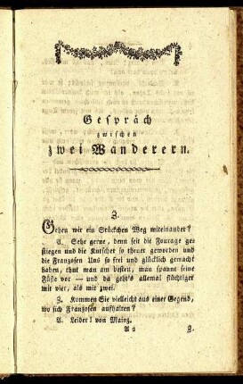 Gespräch zwischen zwei Wanderern.