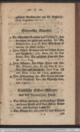 Sächsische Silber-Münzen
