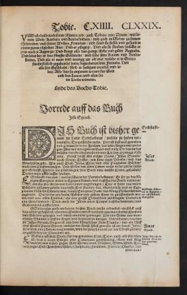 Vorrede auff das Buch Jesu Syrach.