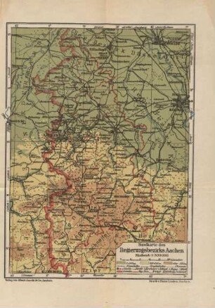 Handkarte des Regierungsbezirks Aachen