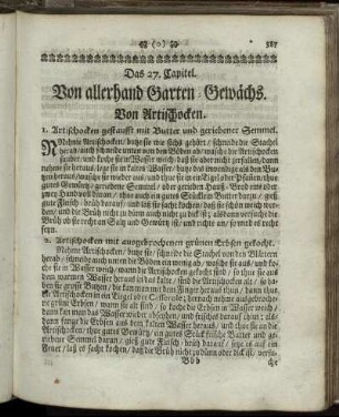 Das 27. Capitel. Von allerhand Garten-Gewächs.