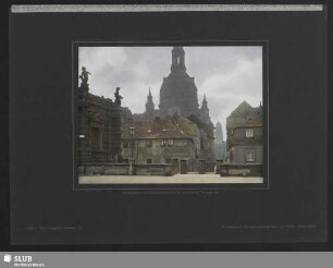 Frauenkirche und Rathausturm von der Brühl'schen Terrasse aus