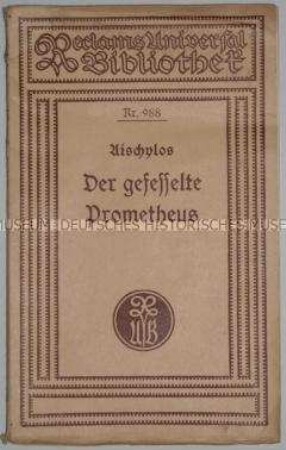 Deutsche Ausgabe von "Der gefesselte Prometheus" von Aischylos
