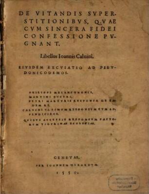 Libellus de vitandis Superstitionibus