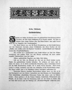 Erster Abschnitt. Geschichtliches
