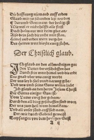 Der Christlich glaub. ||