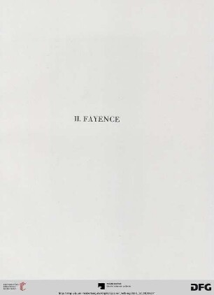 II. Fayence (Nr. 158-165)