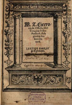 De Officiis : libri tres