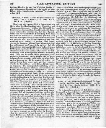 Leloup, P. J.: Französische Grammatik ... . 2. Auflage. Trier: Gall 1832