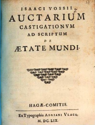 Auctarium castigationum ad scriptum de aetate mundi