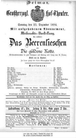 Das Beerenlieschen oder Die güldene Kette