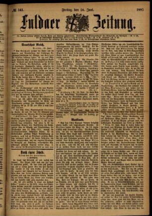 Ausgabe vom Freitag, den 24. Juni 1887.