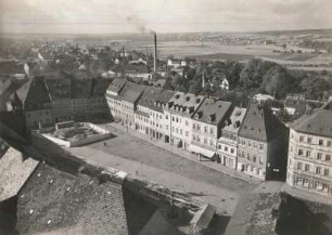 Frankenberg, Marktplatz vom Kirchturm aus