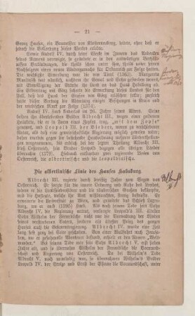 Die albertinische Linie des Hauses Habsburg