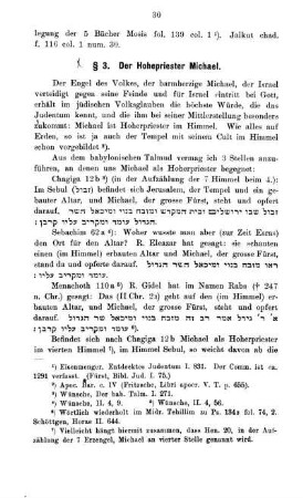 § 3. Der Hohepriester Michael.