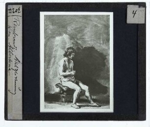 Rembrandt (Umkreis), Männlicher Akt (Zeichnung) (Wien Albertina unidentifiziert)