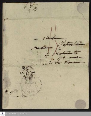 Brief von Alexander von Humboldt an Christian Keferstein.