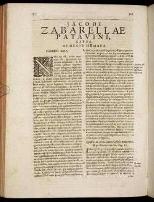 Liber De Mente Humana.