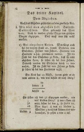 Das dritte Kapitel. Vom Abziehen.