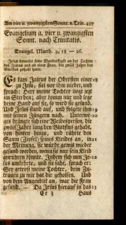 Evangelium a. vier u. zwanzigsten Sonnt. nach Trinitatis