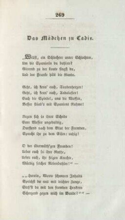 Das Mädchen zu Cadix