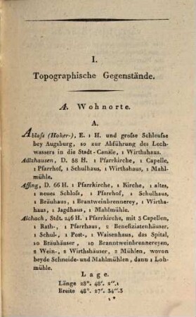 Repertorium des topographischen Atlasblattes Augsburg