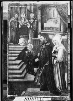 Tauberbischofsheim Stadtkirche Sankt Martin Gang Maria zum Tempel Tafelbild