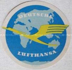 Werbe-Aufkleber der Deutschen Lufthansa aus der DDR
