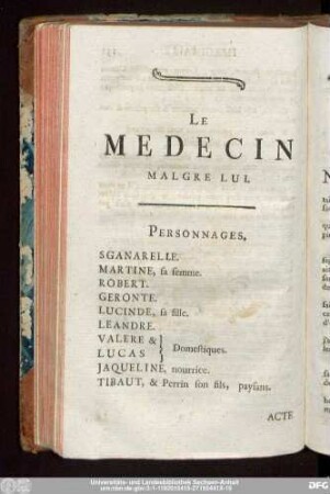 Le Medecin Malgre Lui.