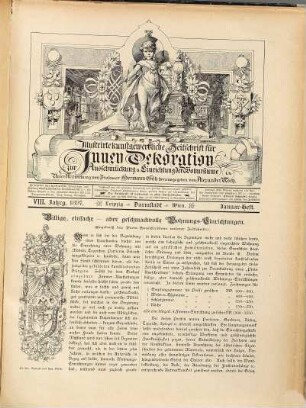 Illustrirte kunstgewerbliche Zeitschrift für Innendekoration. 8. 1897