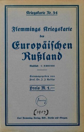 34: Europäisches Russland : Übersicht aller russischen Kriegsschauplätze in Europa und im Kaukasus
