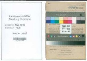 Entnazifizierung Josef Koppe , geb. 05.08.1894 (Buerovorsteher)