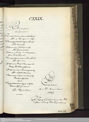 CXXIX., 11. December 1857