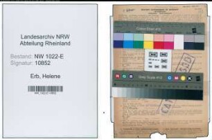 Entnazifizierung Helene Erb , geb. 31.03.1901 (Musiklehrerin)
