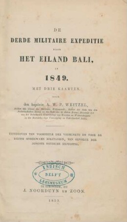 De derde militaire expeditie naar het eiland Bali, in 1849