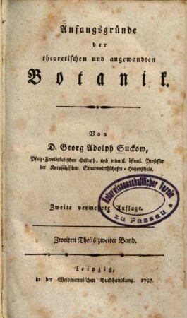 Anfangsgründe der theoretischen und angewandten Botanik, T. 2,2
