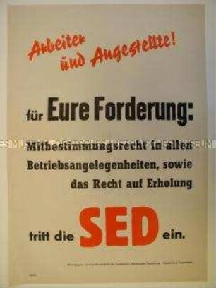 Maueranschlag mit Werbung der SED Mecklenburg Vorpommern