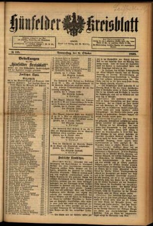 Ausgabe vom Donnerstag, den 08. Oktober 1896.