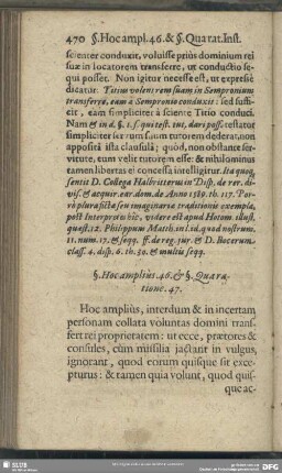 §. Hoc ampliùs. 46. & §. Qua ratione. 47.