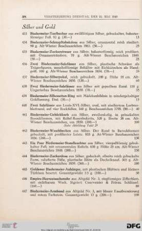 Silber und Gold (Nr. 433-532)