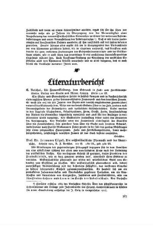 Literaturbericht