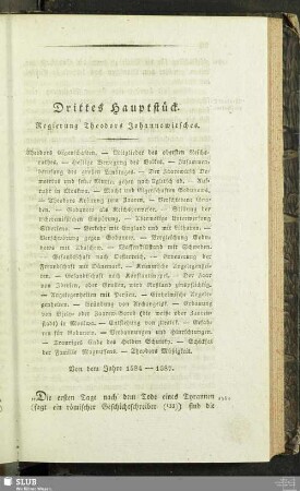 Drittes Hauptstück. Regierung Theodors Johannowitsches. Von dem Jahre 1584 - 1587